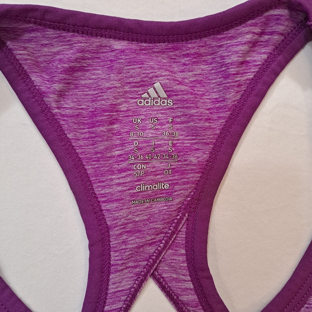 Adidas Purple Climalite Keyhole Athletic Tank Women's Size Small - Picture 6 of 7